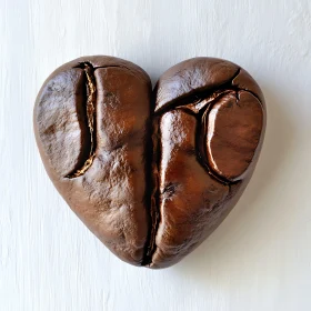 Coffee Bean Heart Close-Up