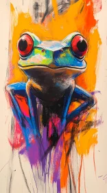 Expressive Frog Artwork