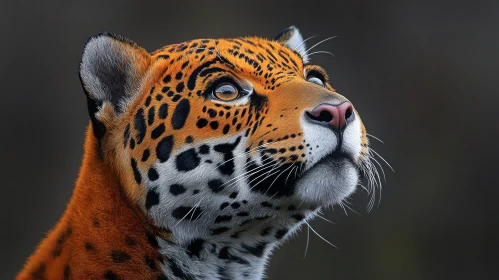 Jaguar Gazing Upwards