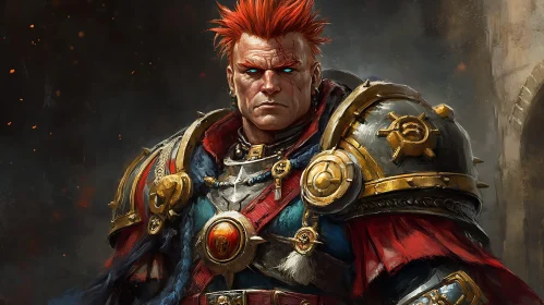 Valiant Warrior with Fiery Hair