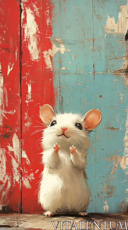 Vintage Style Mouse Art AI Image