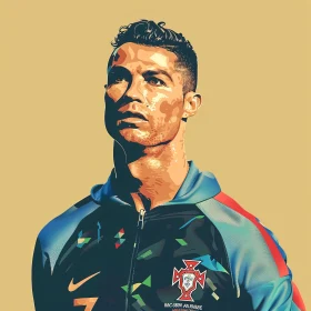 Cristiano Ronaldo Colorful Portrait