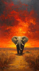 Elephant at Dusk