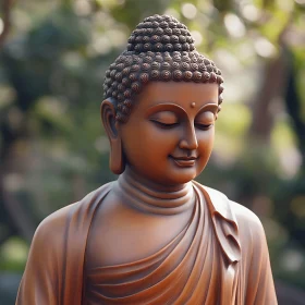 Meditative Buddha Sculpture in Natural Light