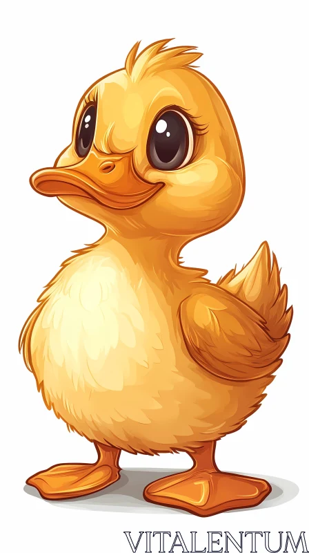 AI ART Cute Duckling Character Art