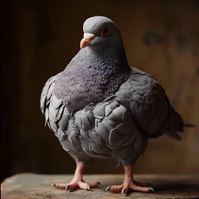Sculpted Pigeon Close-Up