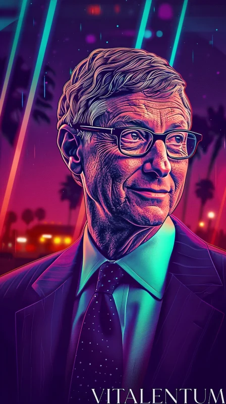 AI ART Futuristic Bill Gates Art