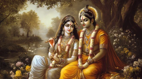 Radha Krishna in Forest