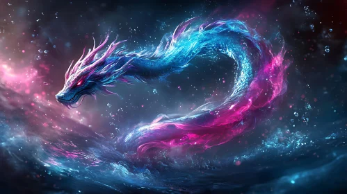 Ethereal Dragon in Space