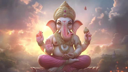 Meditative Ganesha Art