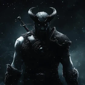 Shadow Warrior with Glowing Eyes