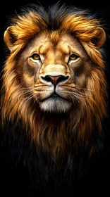 Powerful Lion Illustration