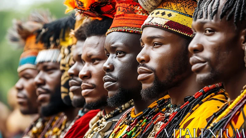 Men in African Traditional Clothing AI Image