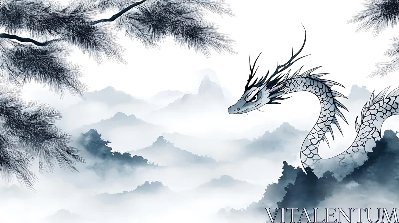 AI ART Oriental Dragon Art