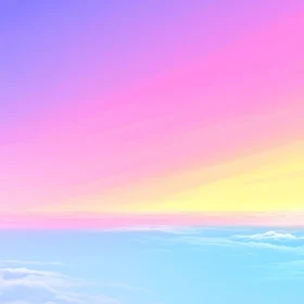 Serene Pastel Sky with Soft Clouds