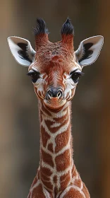 Young Giraffe Close-Up