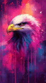 Colorful Eagle Head in Abstract