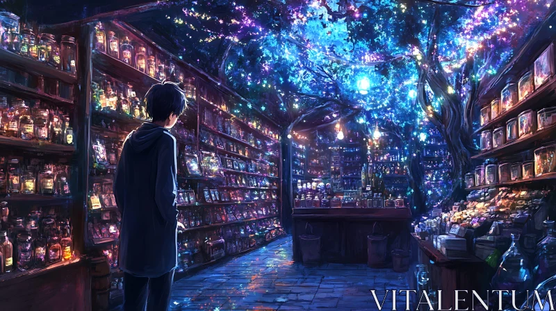 AI ART Magical Potion Store Anime Illustration