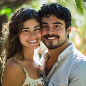 Happy Couple Portrait in Natural Light