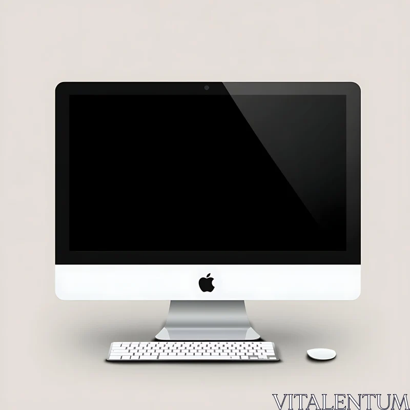 Modern Apple iMac with Wireless Accessories AI Image