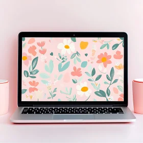 Pastel Flowers on Desktop Wallpaper