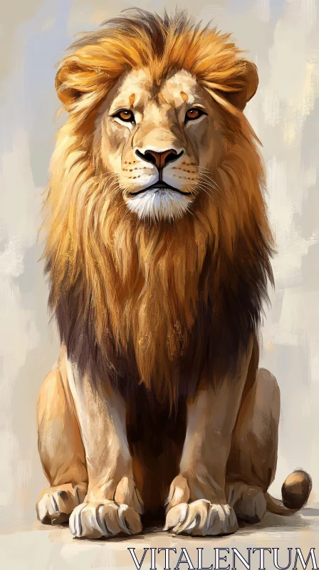 Regal Lion Artwork AI Image