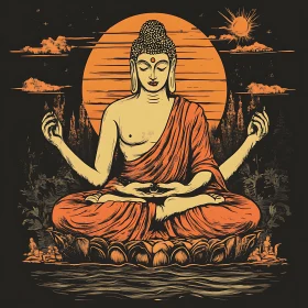 Buddha in Meditation Artwork