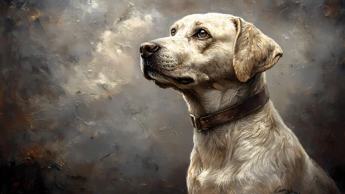 Artistic Render of a Thoughtful Dog