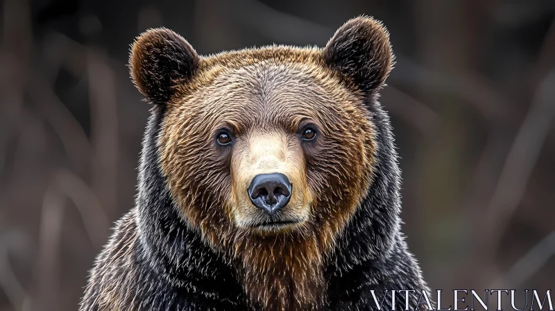 AI ART Serene Bear with Expressive Eyes