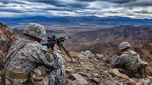 Mountain Lookout: Soldiers on Patrol