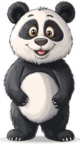 Adorable Animated Panda Art