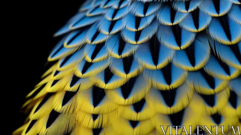 Blue and Yellow Feathered Bird - A Nature-Inspired Masterpiece AI Image