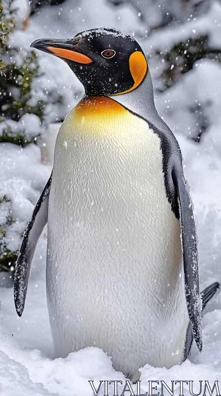 Snow Penguin AI Image