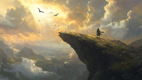 Cliffside Contemplation: A Solitary Journey