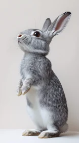 Alert Gray Bunny