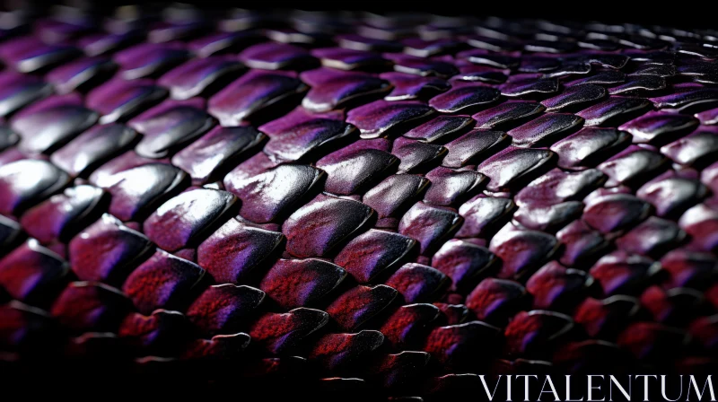 Intricate Snake Skin Close-Up in Dark Purple and Crimson AI Image