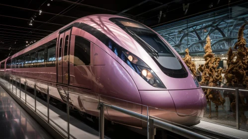 Pink Electric Train in a Liquid Metal-inspired Hall | 500-1000 CE