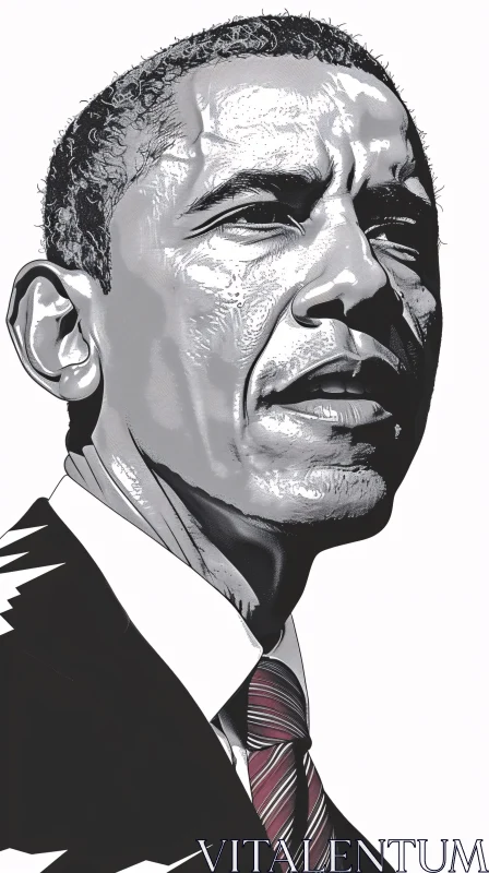 AI ART Barack Obama Portrait Art