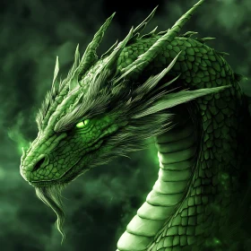 Emerald Dragon Portrait