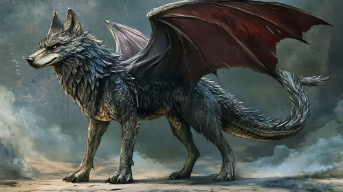 Winged Wolf: A Fantasy Creature