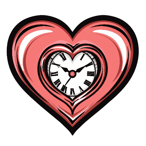 Heart and Time T-Shirt Art