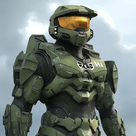 Futuristic Armored Warrior