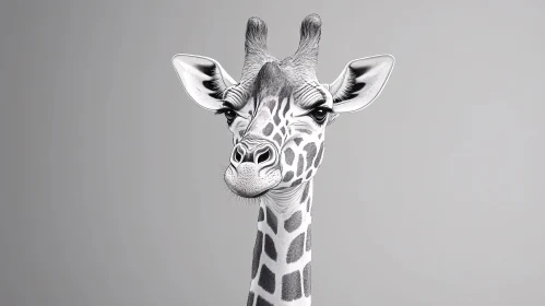 Detailed Giraffe Headshot