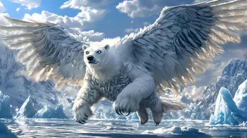 Majestic Polar Bear with Wings