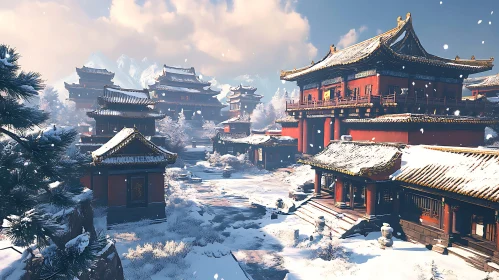 Snowy Temple