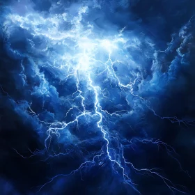 Powerful Lightning Storm Art