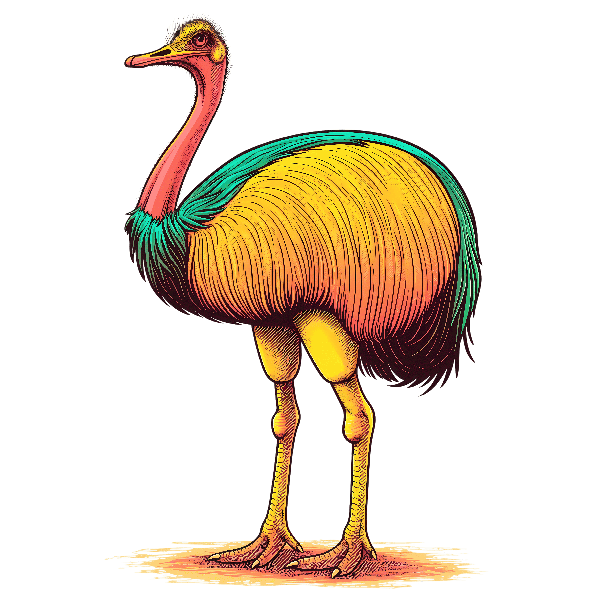 Vibrant Bird Art for Apparel POD Design