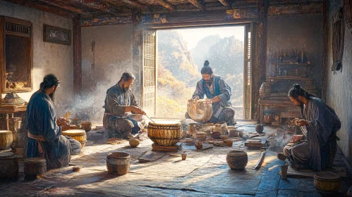 Drum Makers at Work