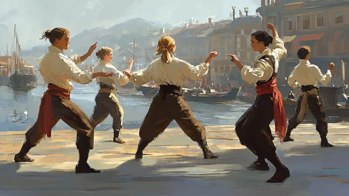 Historical Martial Arts Training Illustration