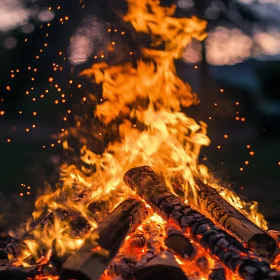 Mesmerizing Evening Bonfire